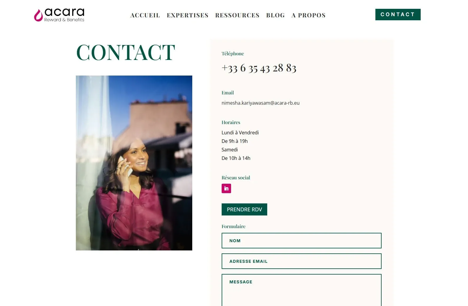 ACARA-RB — Site web, visuel 3