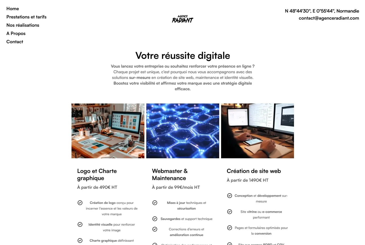 Agence Radiant V1 — Branding, visuel 2