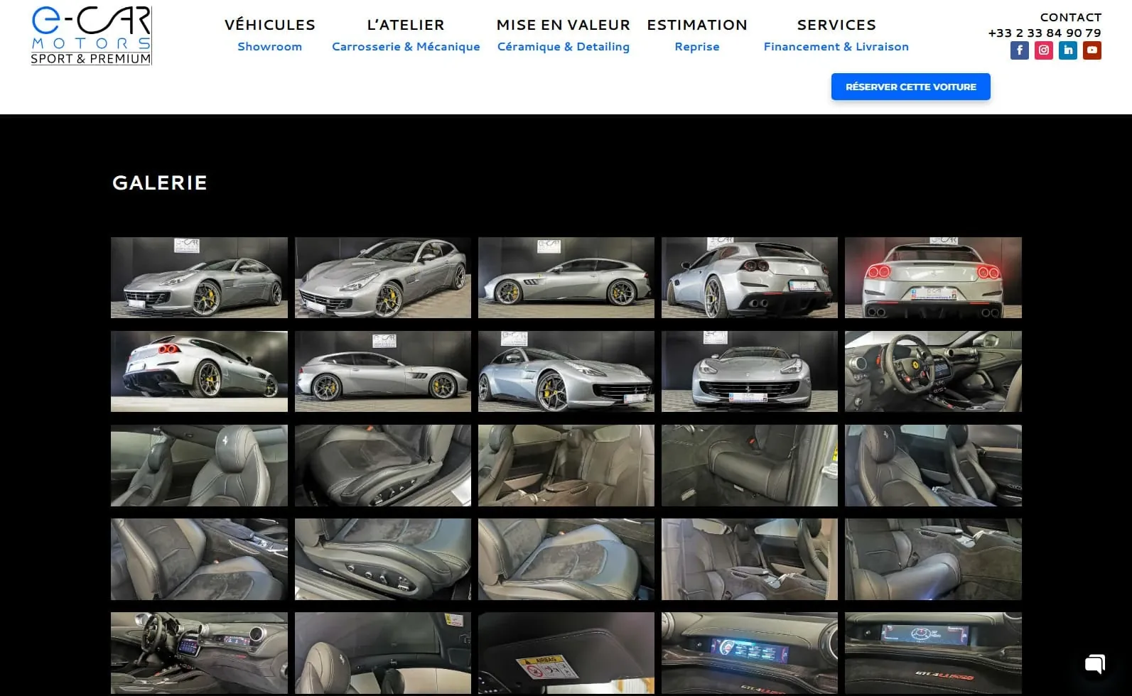 E-Car Motors — Site web, visuel 4
