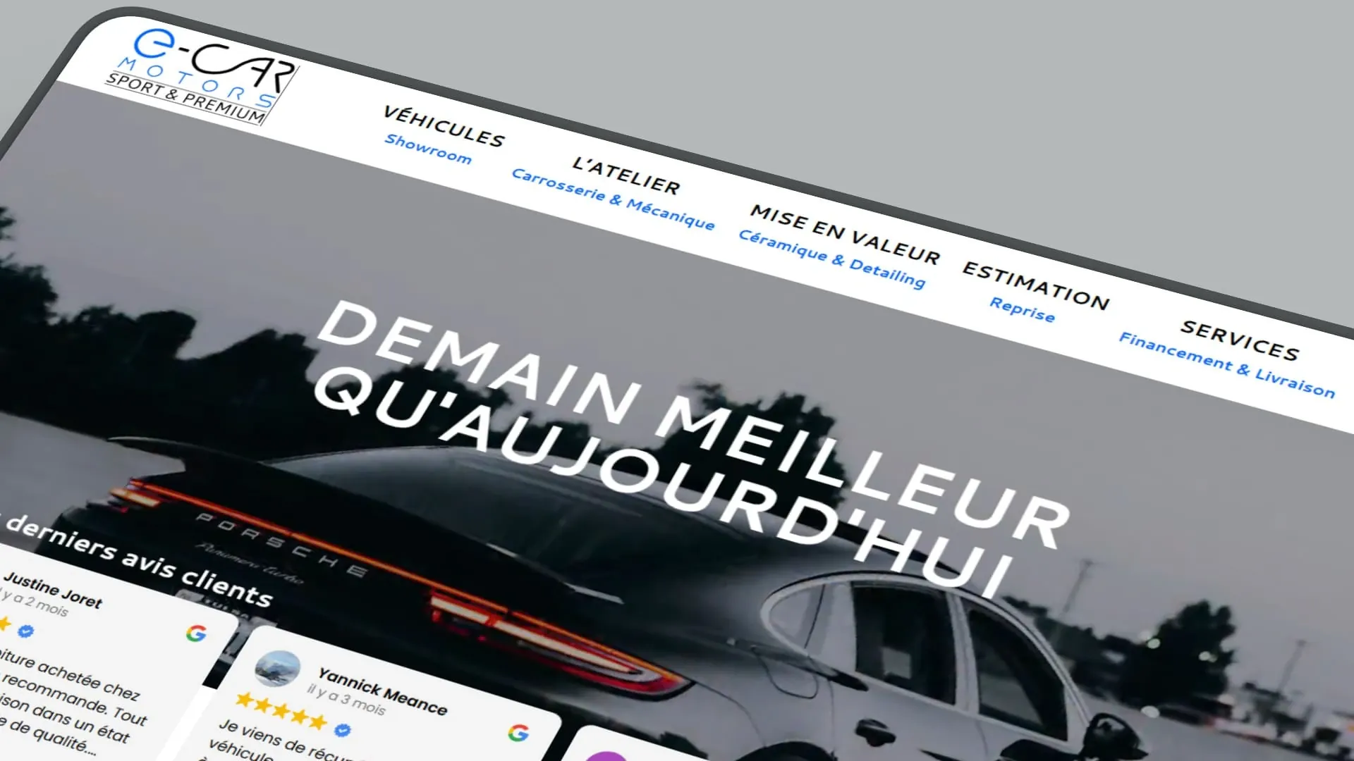 E-Car Motors — Site web
