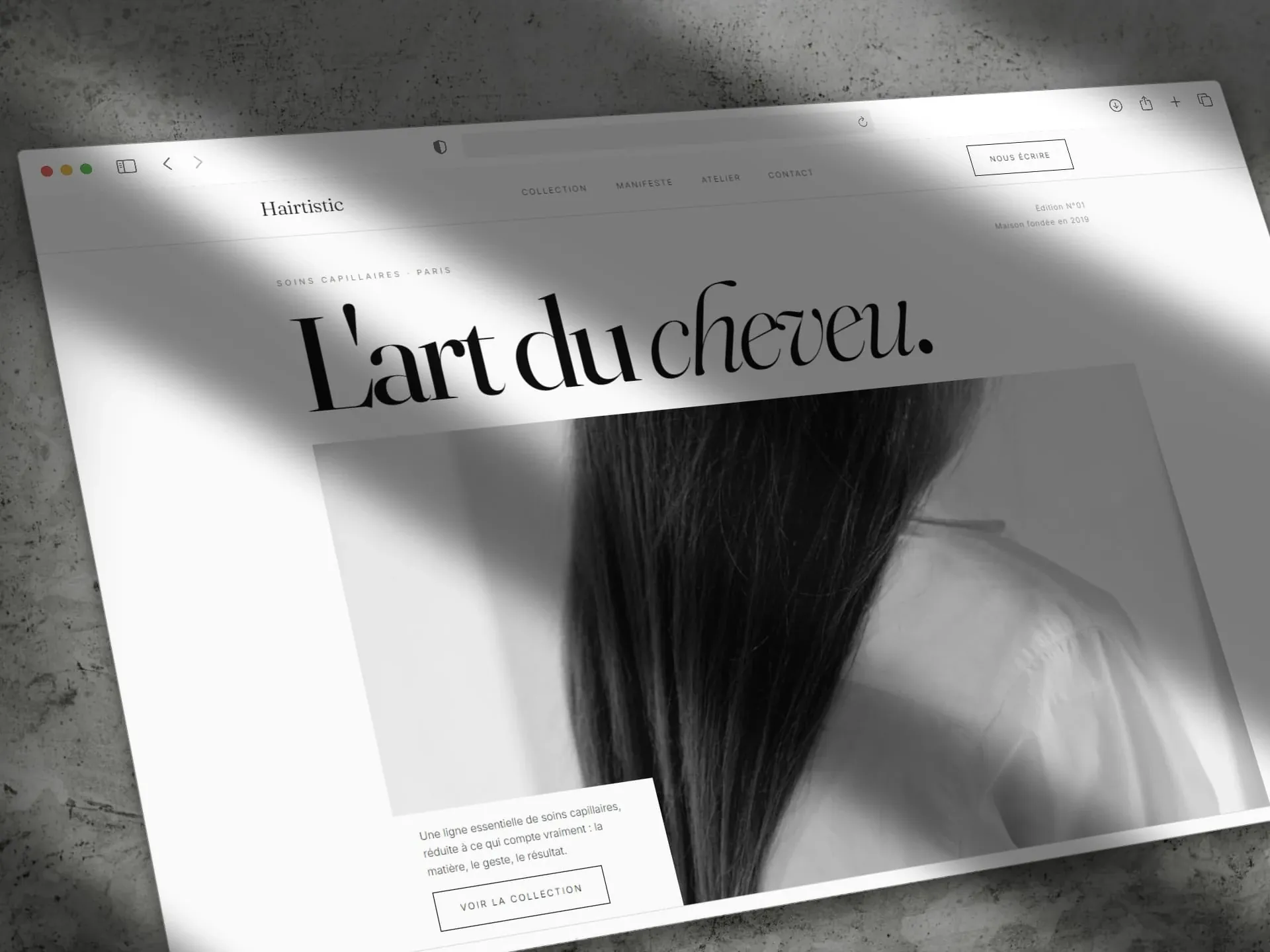 Hairtistic — Site web de démonstration