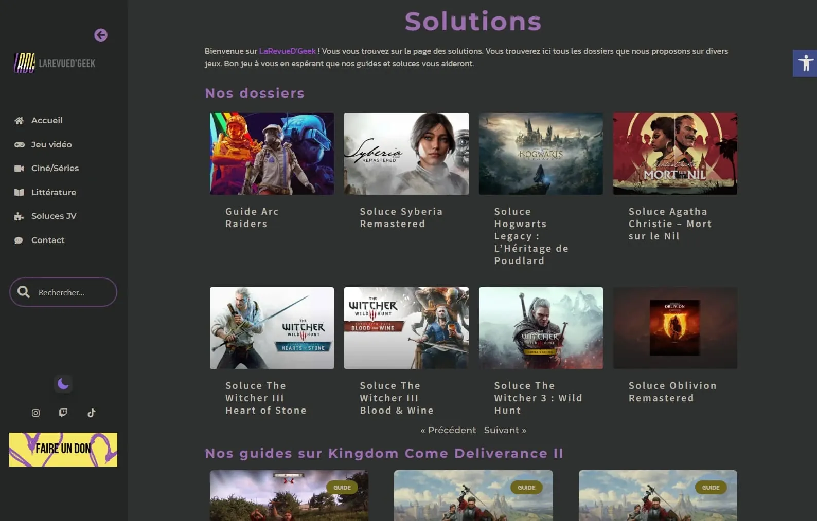 La Revue d'Geek — Site web, visuel 3