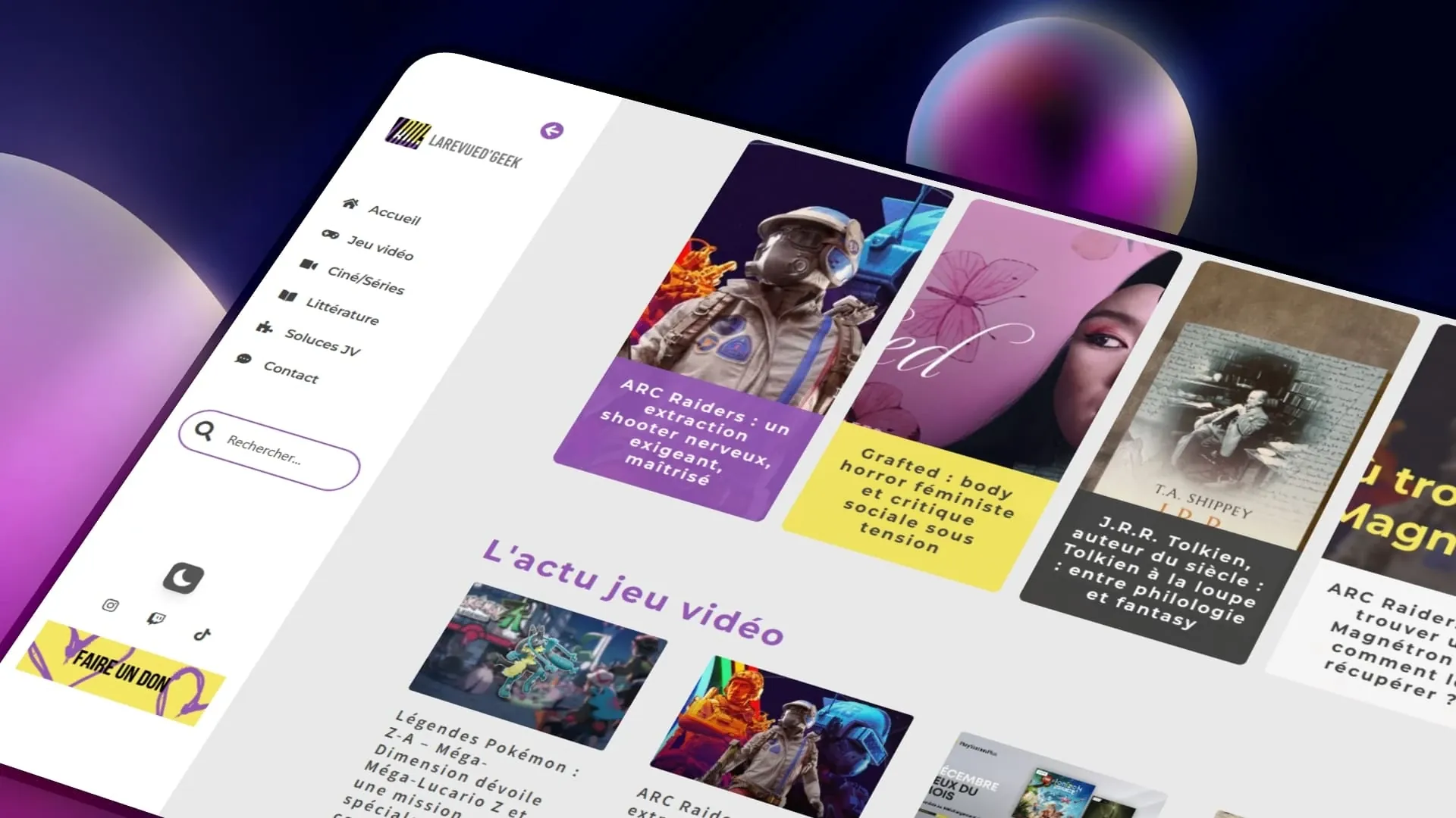 La Revue d'Geek — Site web