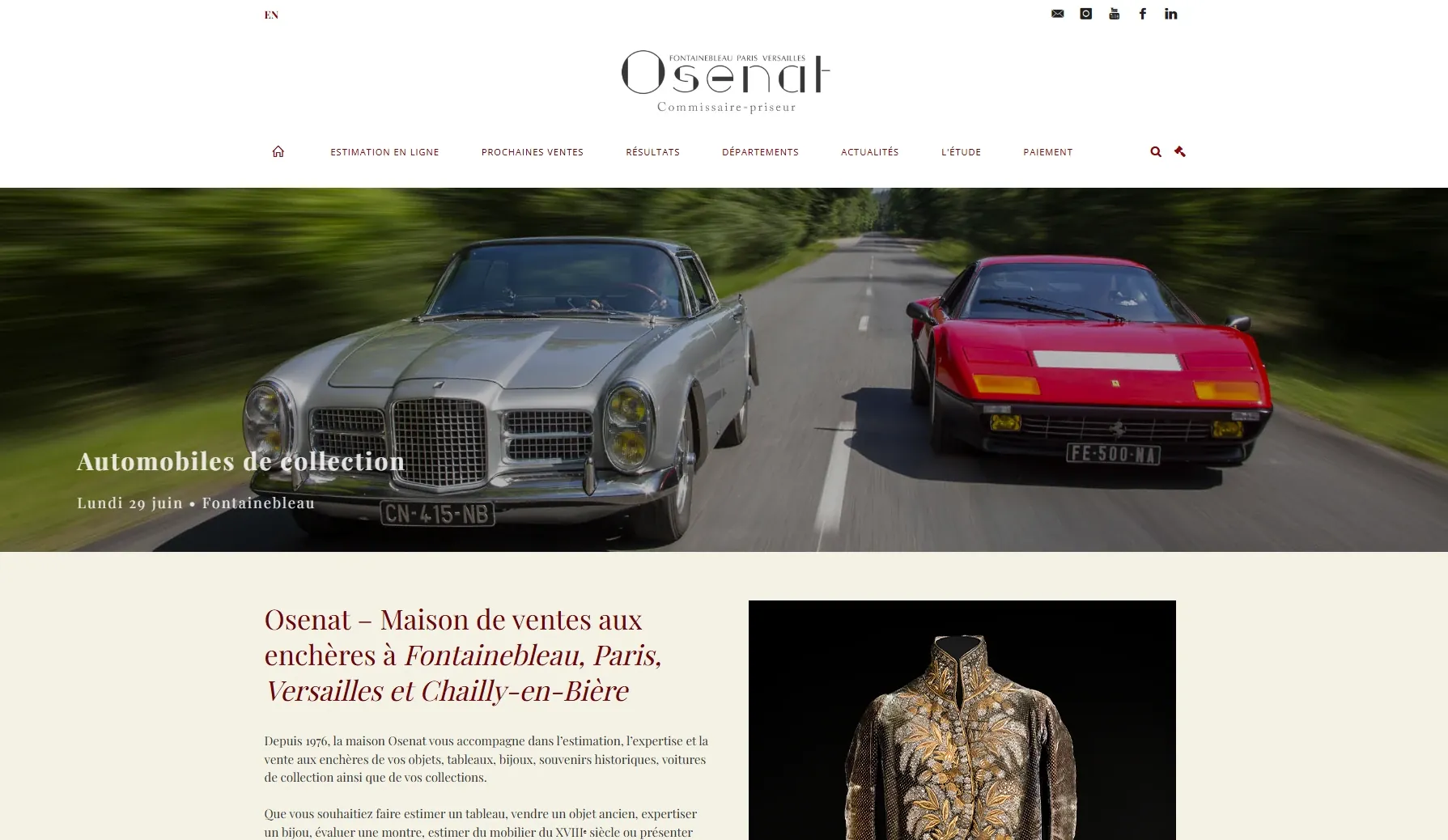 Maison Osenat — Site web, visuel 5