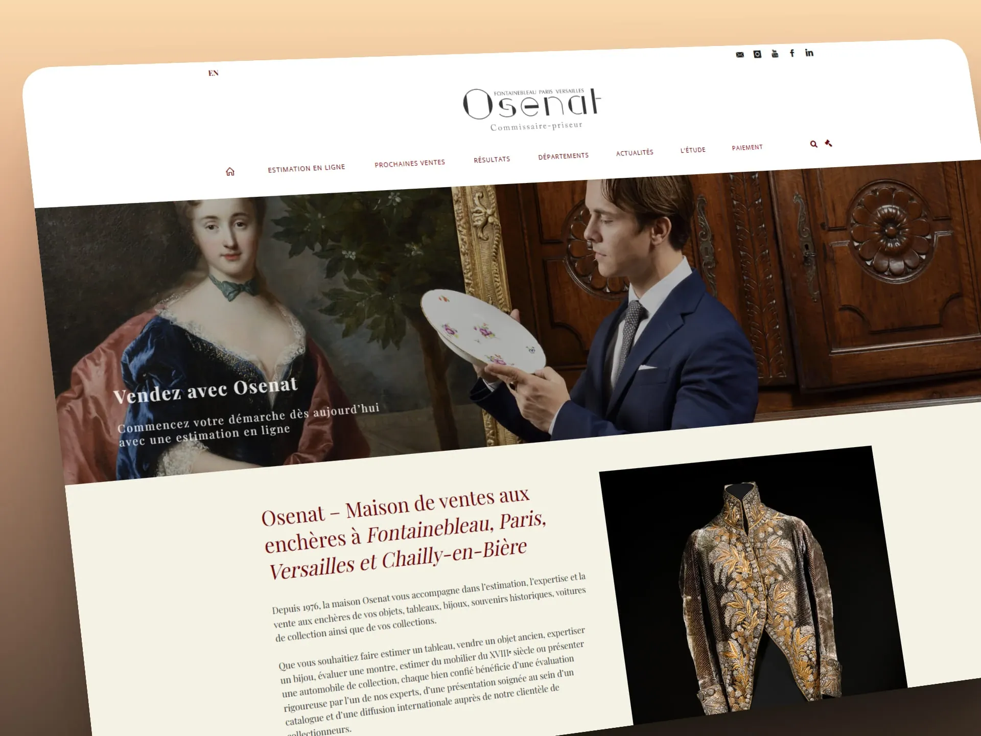 Maison Osenat — Site web