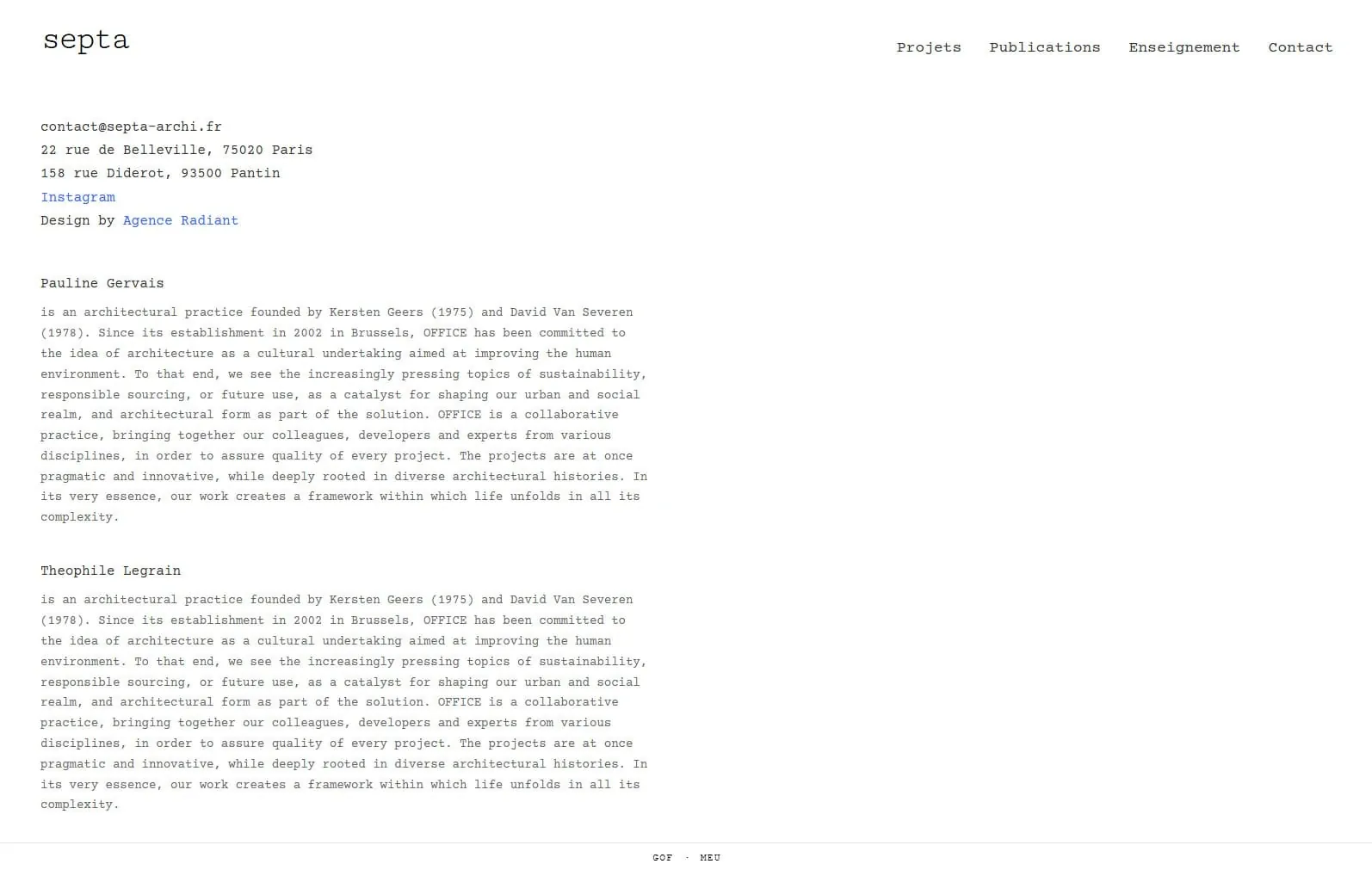 Septa — Site web, visuel 4
